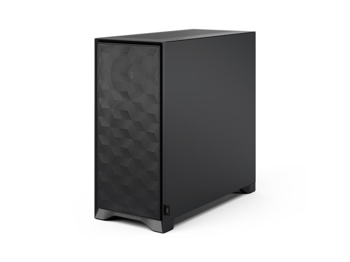 Close up of Fractal Design Pop Air I/O panel featuring USB ports and audio jacks