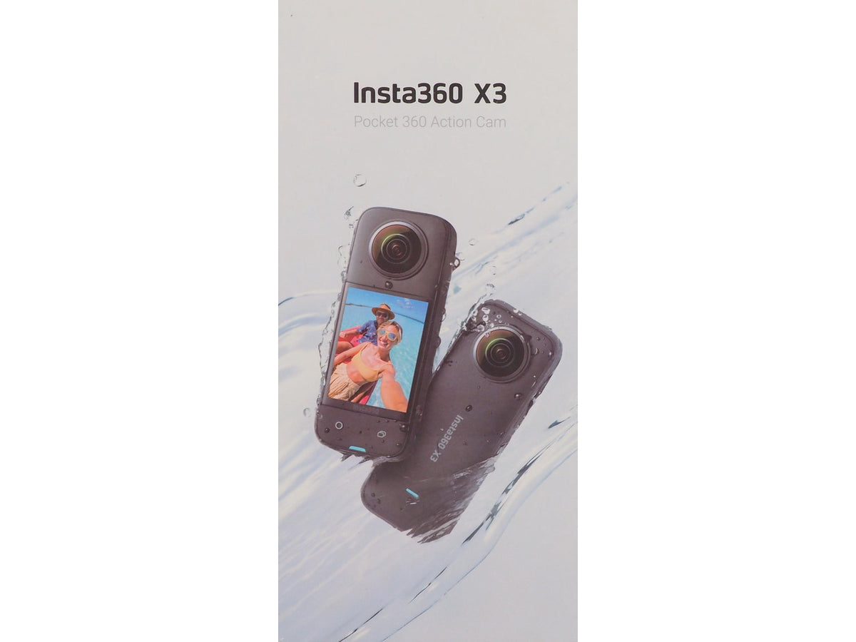 Insta360 X3 showing the bright integrated touchscreen display