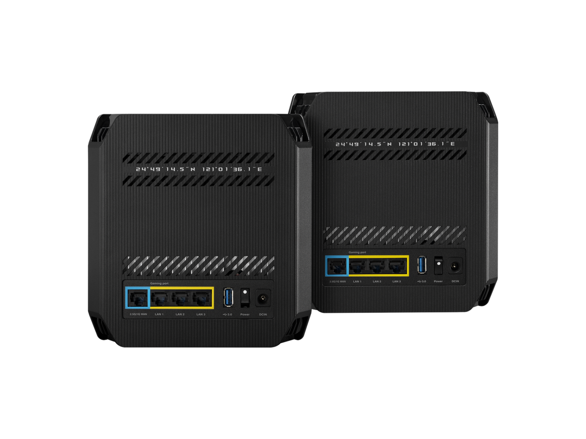 ASUS ROG Rapture GT6 router kit with accessories and retail packaging