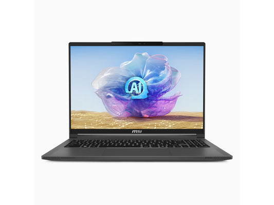 Side profile of MSI Creator 16 AI Studio laptop showing port connectivity