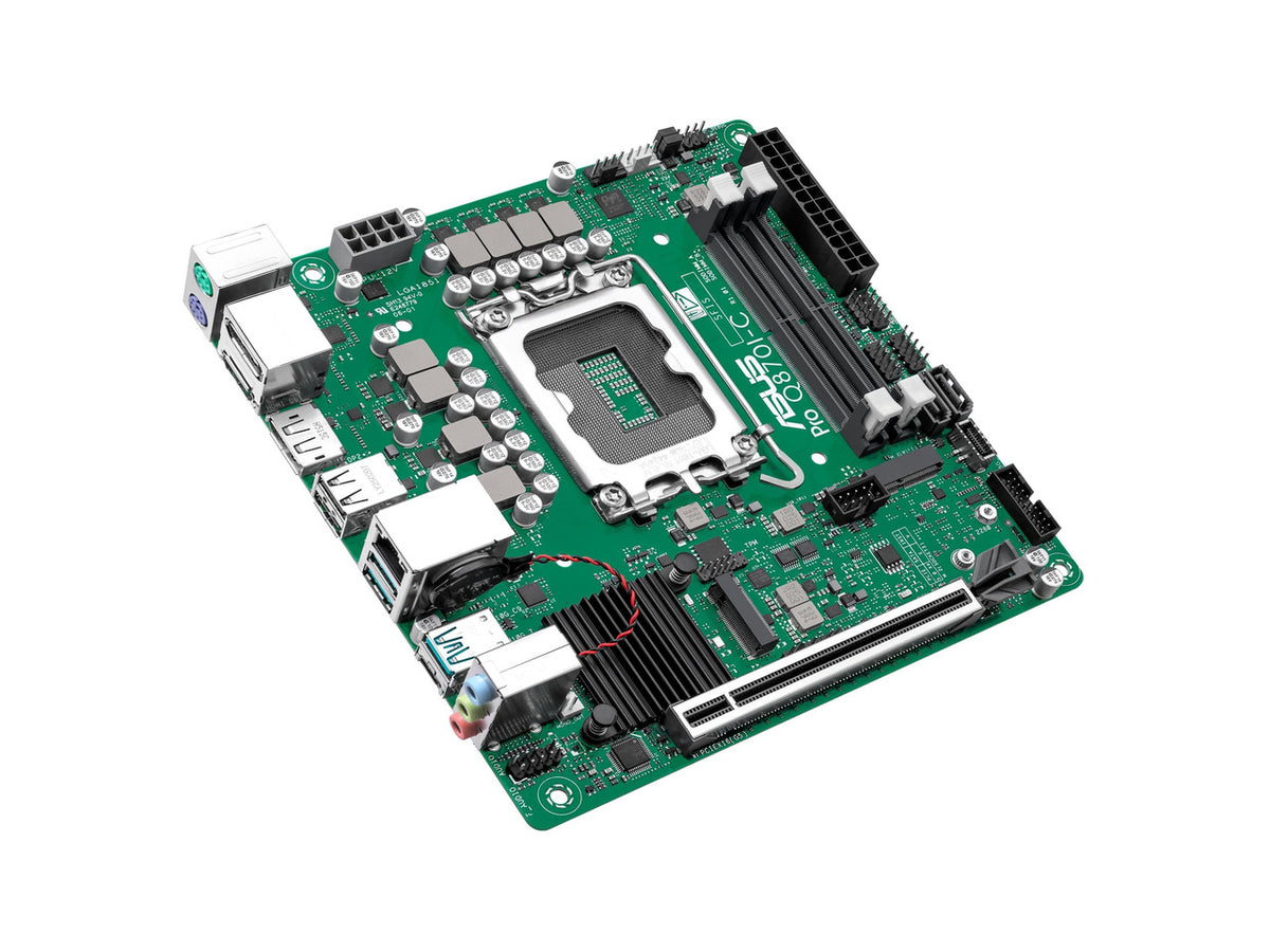 DDR5 RAM slots on ASUS PRO Q870I-C-CSM compact motherboard