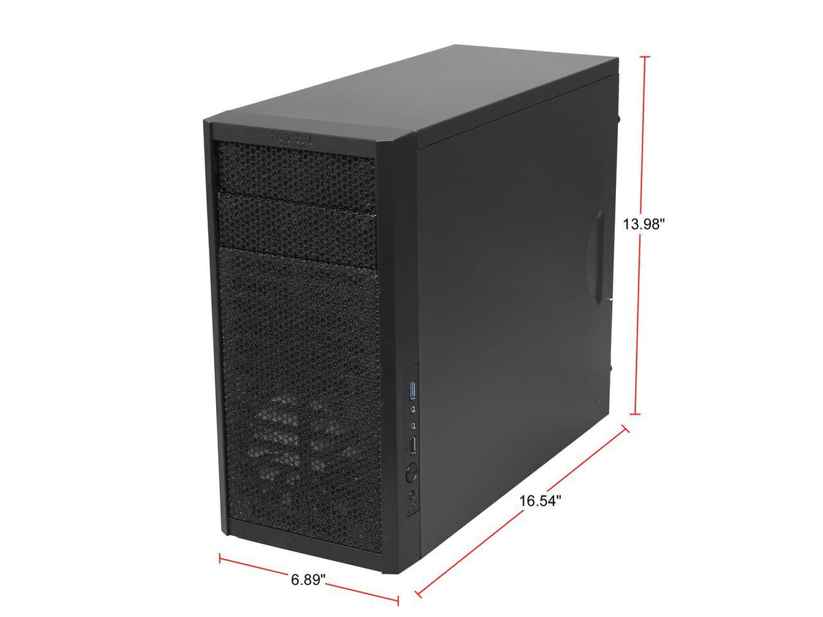 Back panel and expansion slots of Fractal Design Core 1000 case