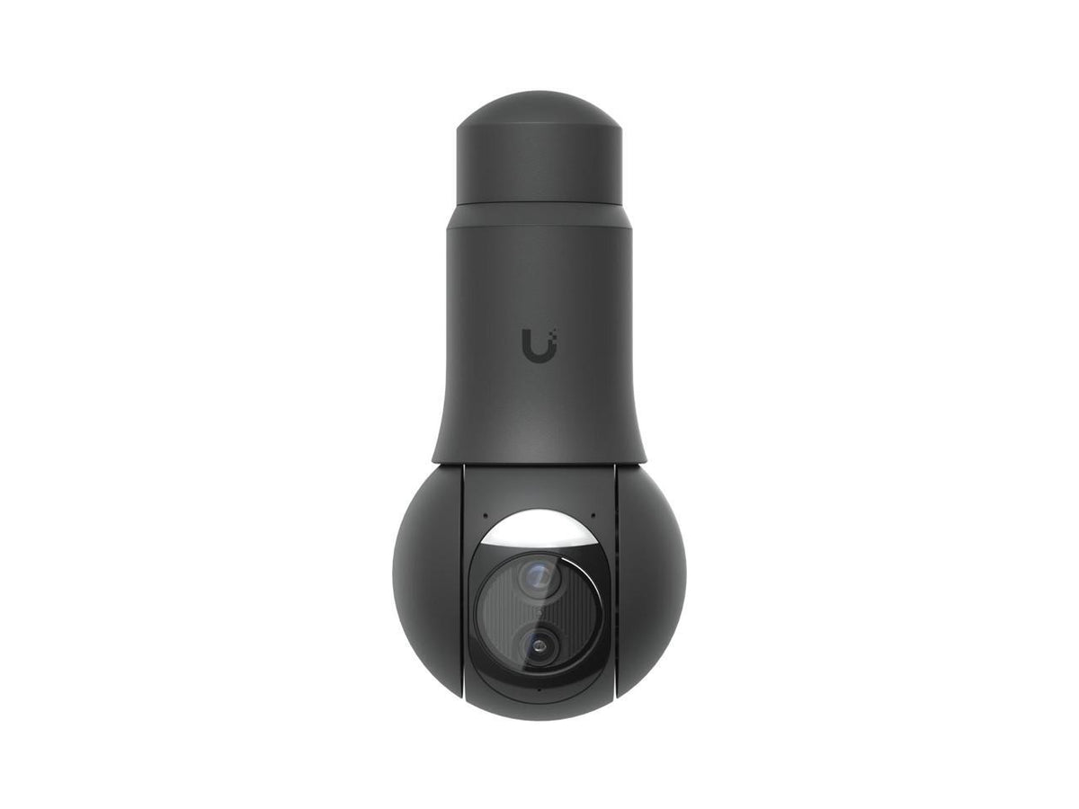 Ubiquiti UVC-G6-PTZ-B professional black PTZ security camera angled front view