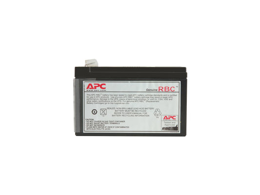 Close-up of APC RBC2 12V 7Ah UPS battery terminals and connector