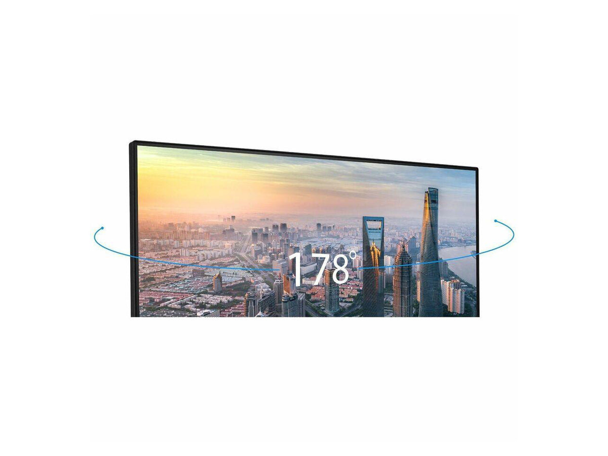 Rear panel connectivity ports including HDMI and VGA on ASUS monitor
