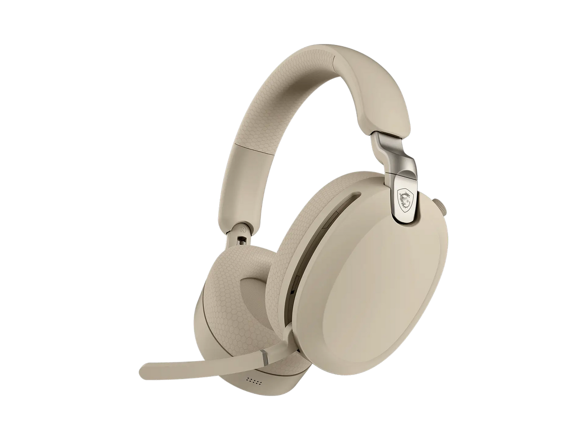 MSI Maestro 500 Wireless Gaming Headset in Ivory color showing sleek, minimalist design