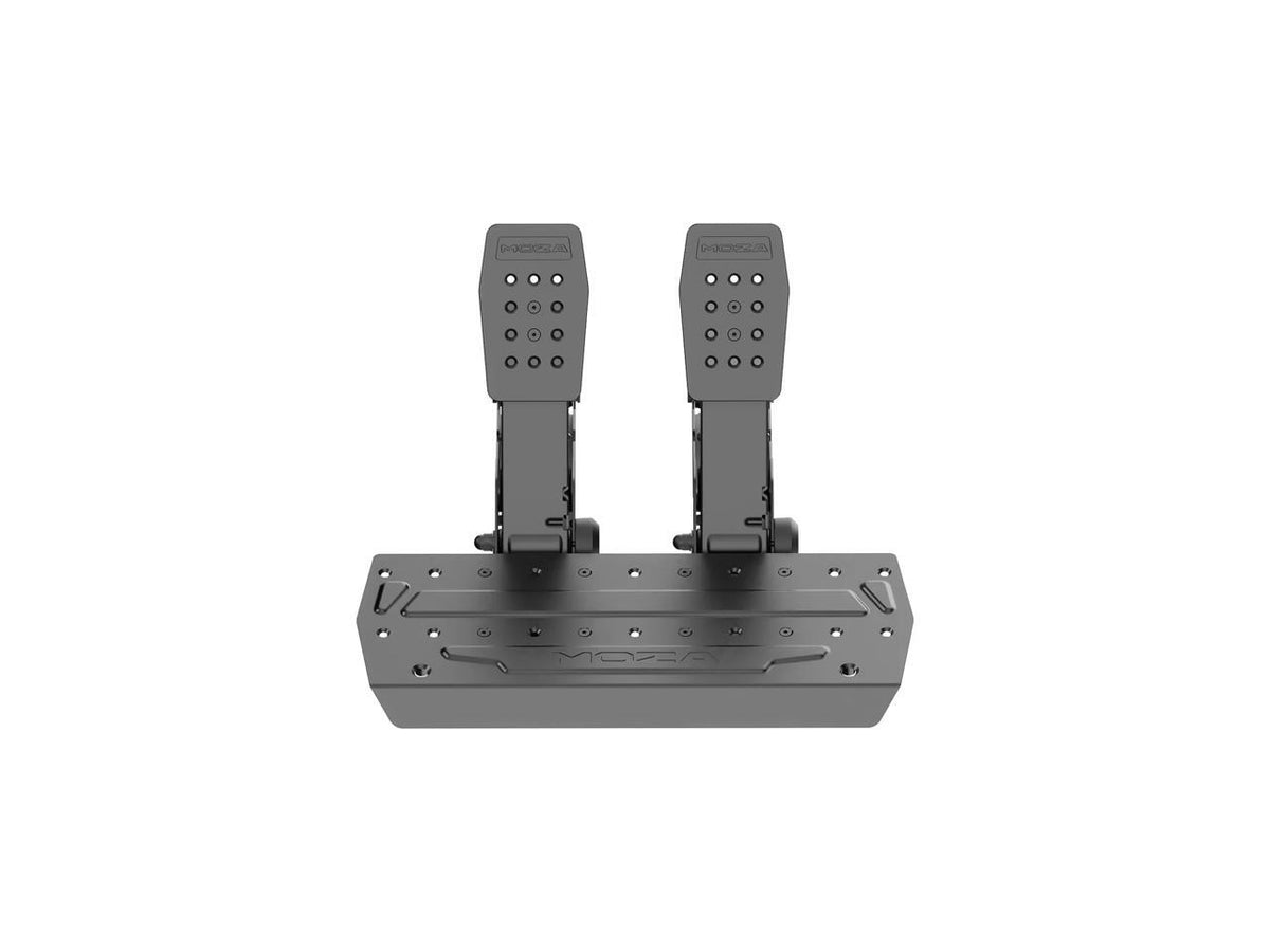 Close up view of the Moza Racing SRP2 load cell brake pedal mechanism