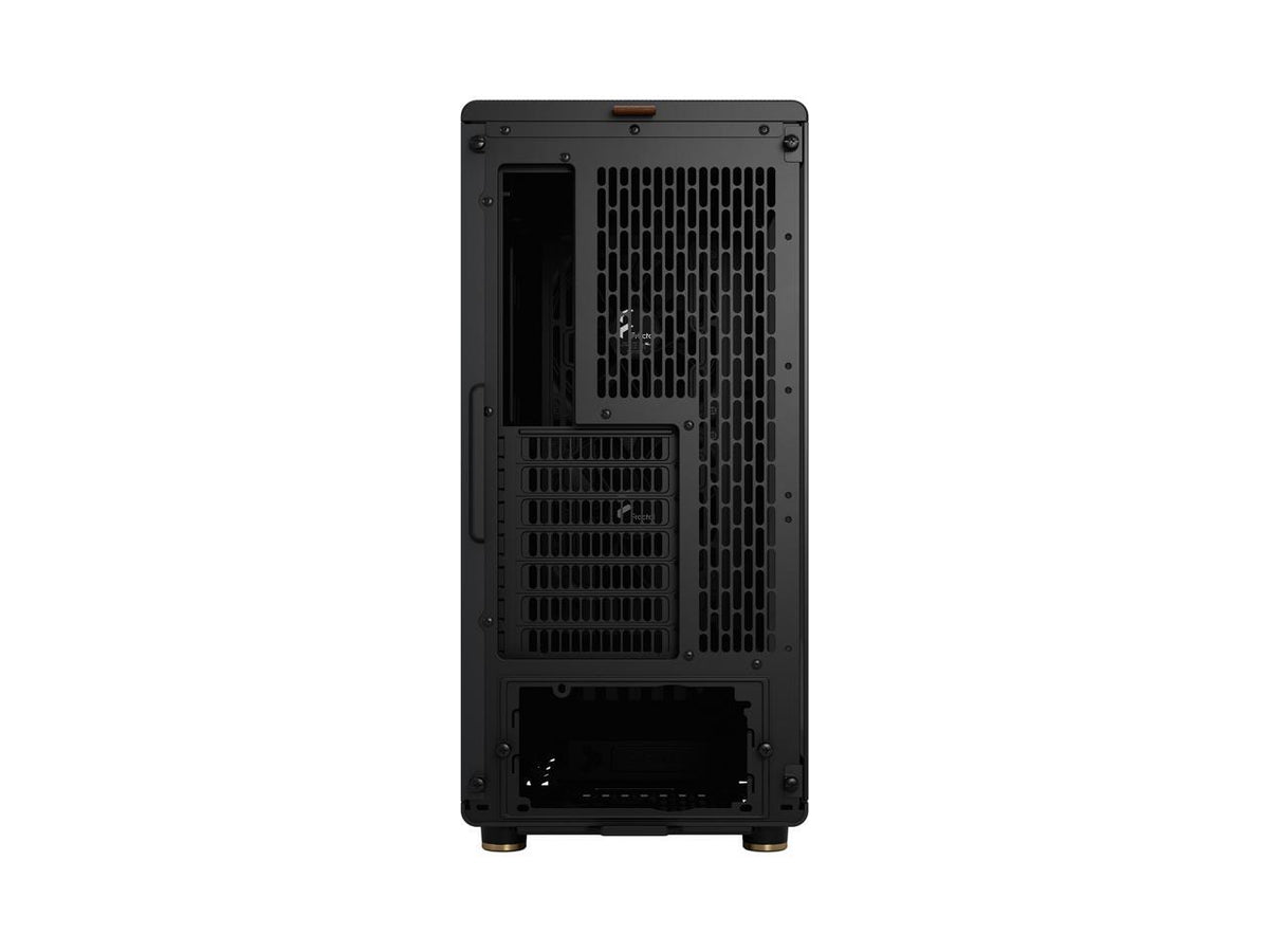 Fractal Design North PC case walnut front panel detail close up