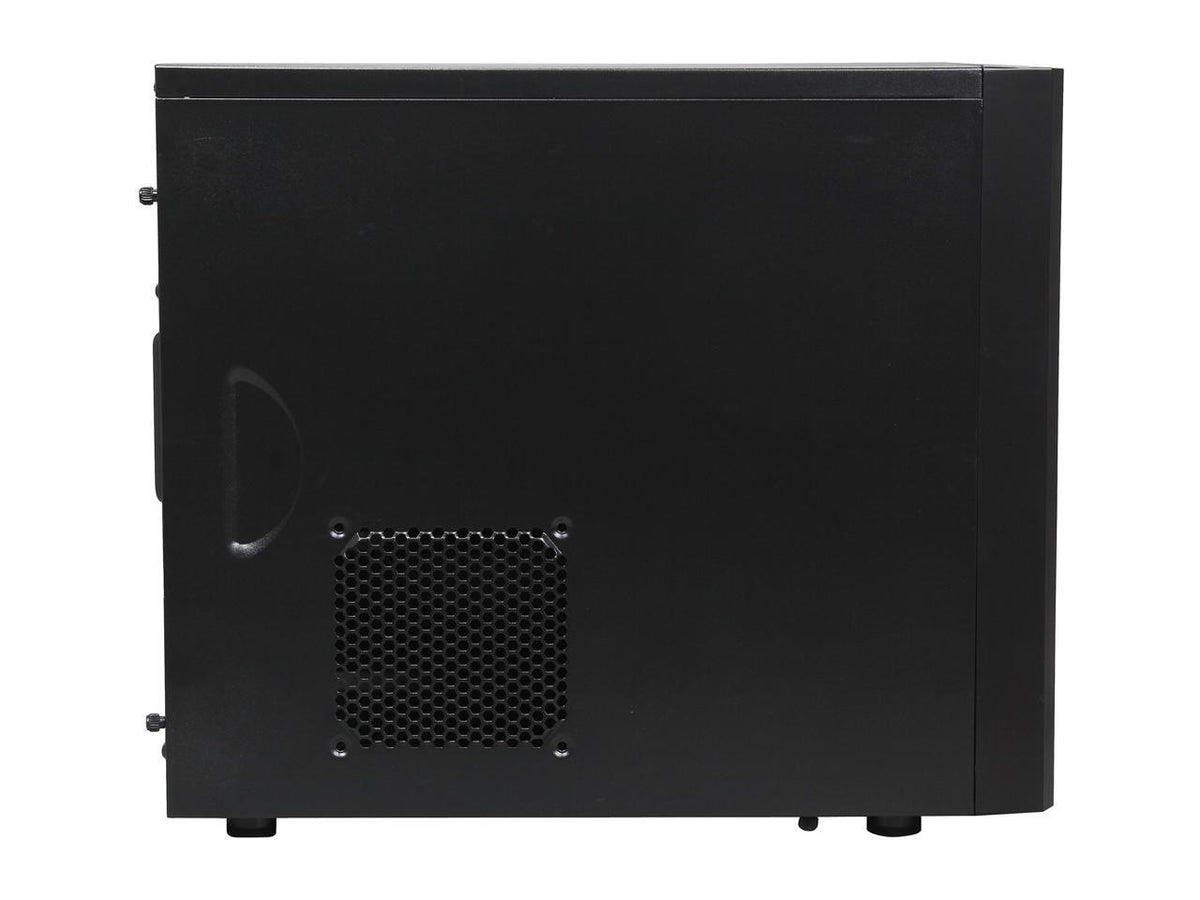 Fractal Design Core 1000 black mini tower case angled view