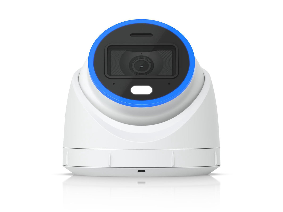 Side angle of the weather-resistant Ubiquiti UniFi AI Turret camera body