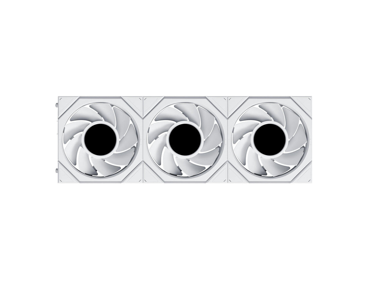 Lian-Li 12RTLLCD1F3W white 120mm reverse ARGB fans in a 3-pack retail set