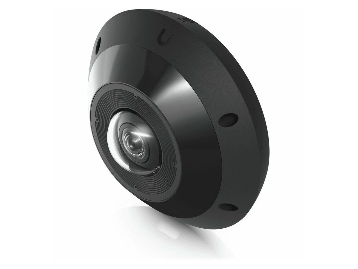Front view of the Ubiquiti G6 Pro 360 12MP PoE security camera in black