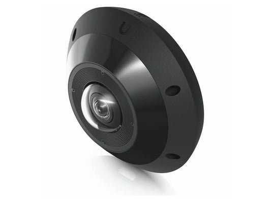 Front view of the Ubiquiti G6 Pro 360 12MP PoE security camera in black