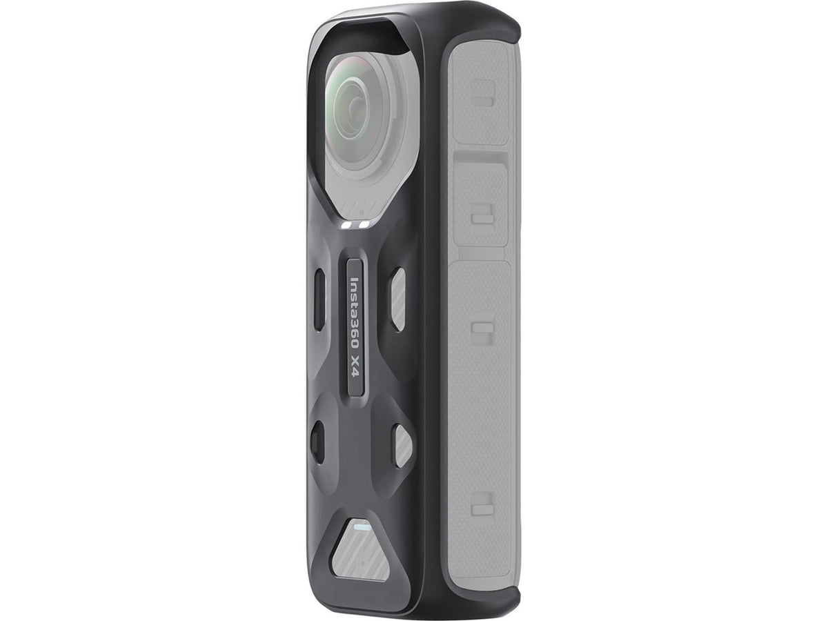 Front view of the black Insta360 X4 Thermo Grip Cover accessory