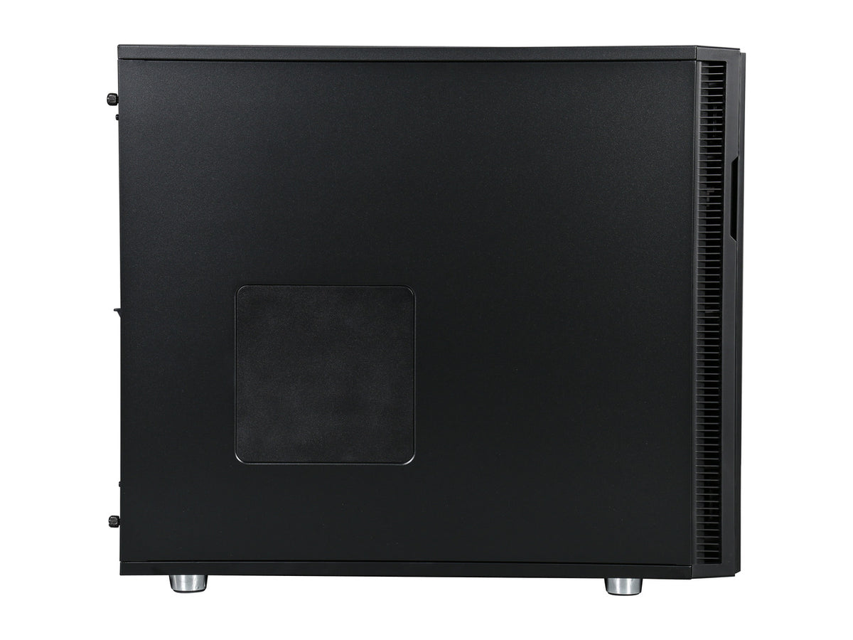 Fractal Design Define R5 Black opened front panel revealing fan filters and drive bays