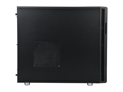 Fractal Design Define R5 Black opened front panel revealing fan filters and drive bays