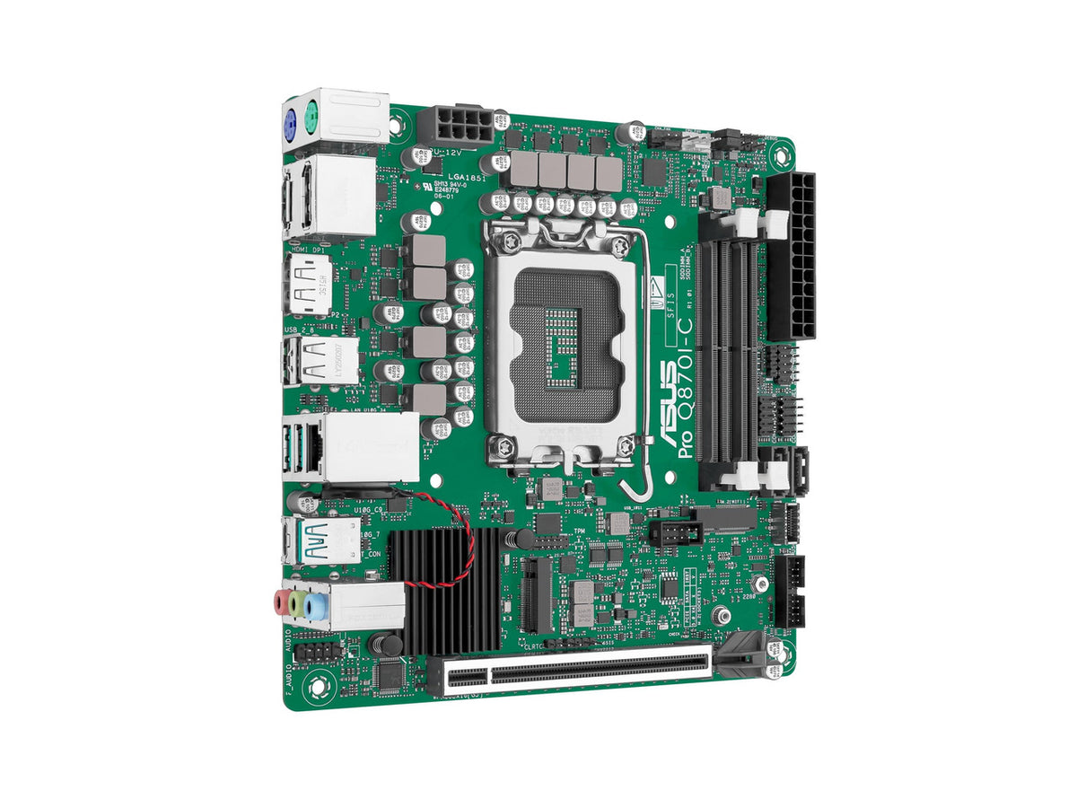 Rear I/O ports of ASUS PRO Q870I-C-CSM business motherboard