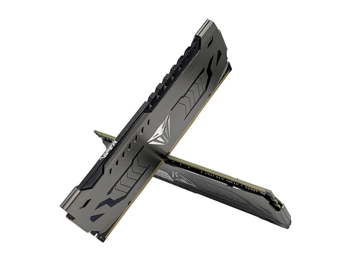 Retail packaging for Patriot Viper Steel DDR4 16GB 3200MHz CL16 single-module box and blister