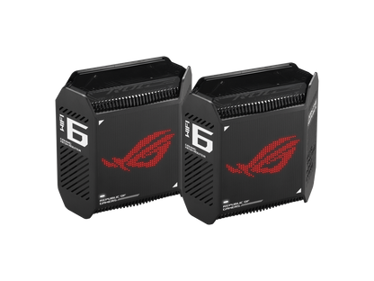 Rear panel of ASUS ROG Rapture GT6 displaying Ethernet ports and power input