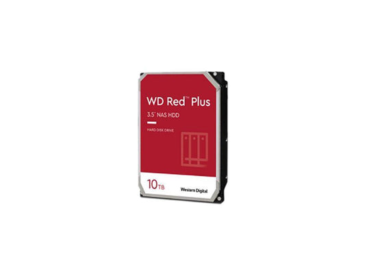 WD Red Plus 10TB NAS Hard Disk Drive - 7200 RPM Class SATA 6Gb/s, CMR, 256MB