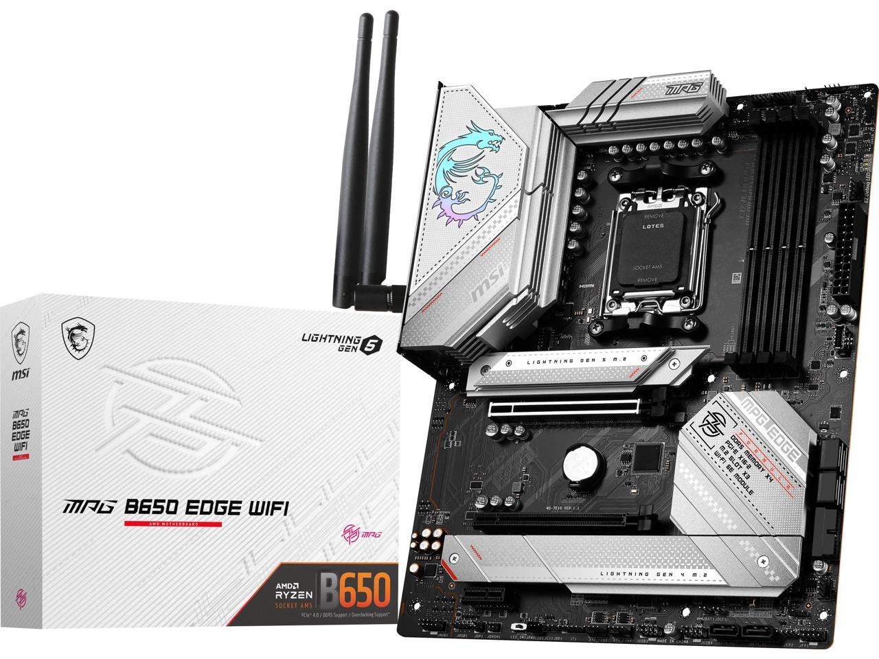 MSI MPG B650 EDGE WIFI AM5 AMD B650 SATA 6Gb/s DDR5 Ryzen 7000 ATX