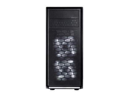 Side view of Fractal Design Focus G black computer case with window panel