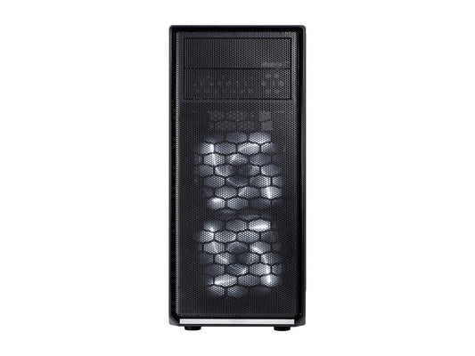 Side view of Fractal Design Focus G black computer case with window panel