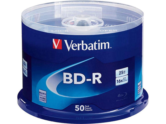 Verbatim 25GB 6X BD-R 50 Packs Disc Model 98397