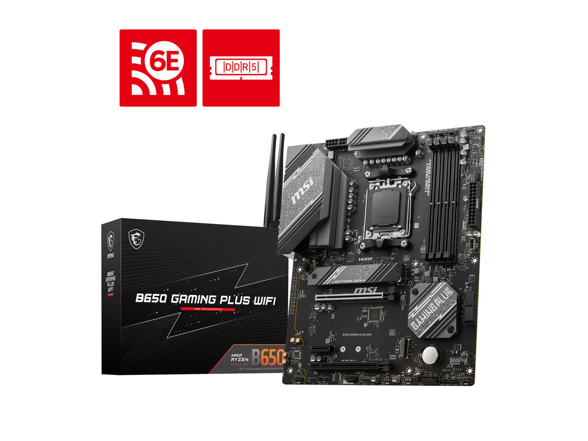 MSI B650 GAMING PLUS WIFI R I/O panel and ports