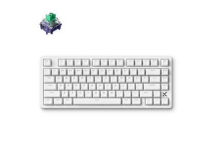MCHOSE HW-Jet75-8 75% white mechanical keyboard top view for desktop setup