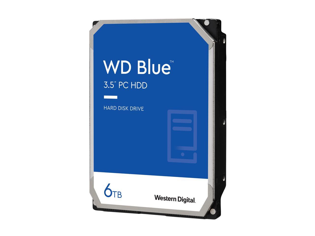 WD Blue 6TB Desktop Hard Disk Drive - 5400 RPM SATA 6Gb/s 256MB Cache 3.5