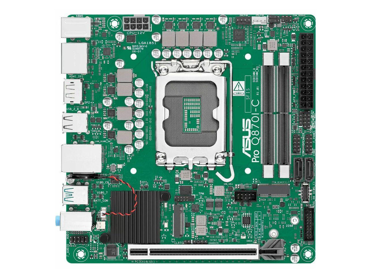 ASUS PRO Q870I-C-CSM Mini-ITX motherboard front view