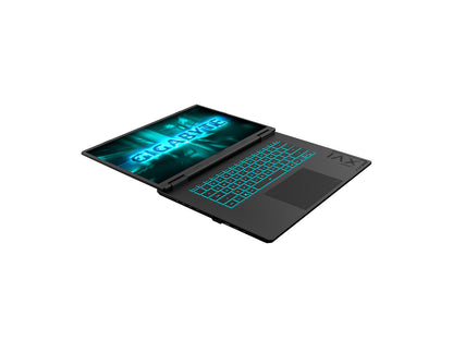 GIGABYTE GAMING A16 side profile showing ports and connectivity