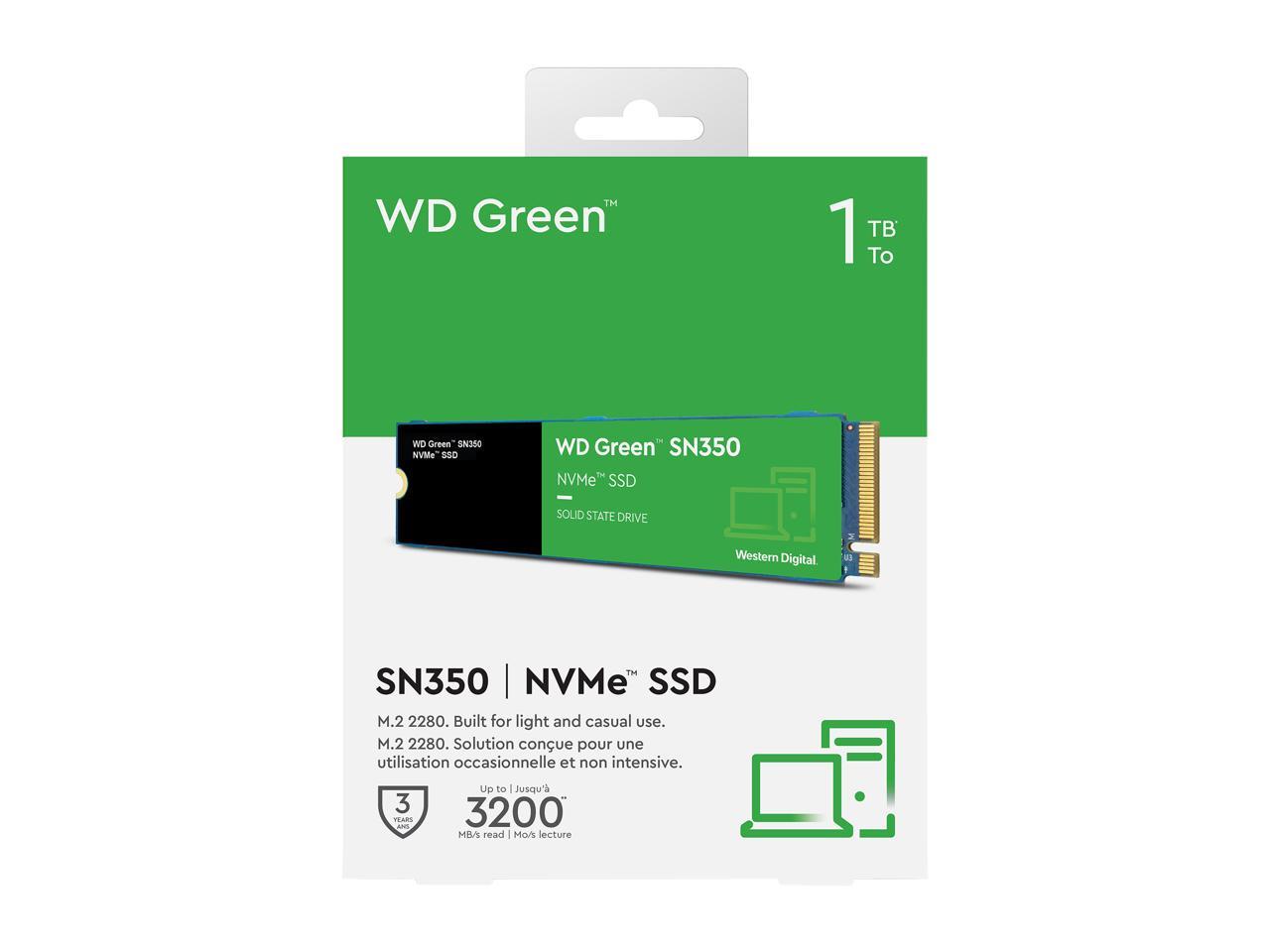 Western Digital WD Green SN350 NVMe M.2 2280 1TB PCI-Express 3.0 x4 Internal SSD