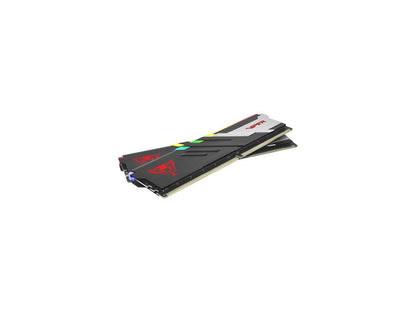 Retail box back of Patriot Viper Venom DDR5 48GB kit displaying specifications and serial information