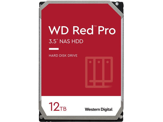 WD Red Pro WD121KFBX 12TB 7200 RPM 256MB Cache SATA 6.0Gb/s 3.5" Internal