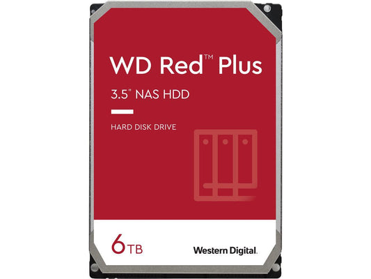 WD Red Plus 6TB NAS Hard Disk Drive 5640 RPM Class SATA 6Gb/s CMR