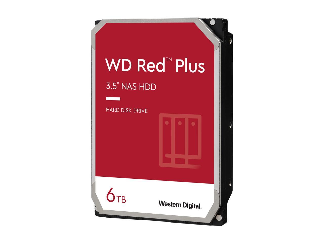 WD Red Plus 6TB NAS Hard Disk Drive 5640 RPM Class SATA 6Gb/s CMR