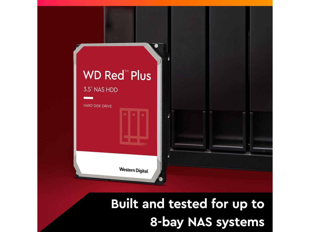 WD Red Plus 6TB NAS Hard Disk Drive 5640 RPM Class SATA 6Gb/s CMR