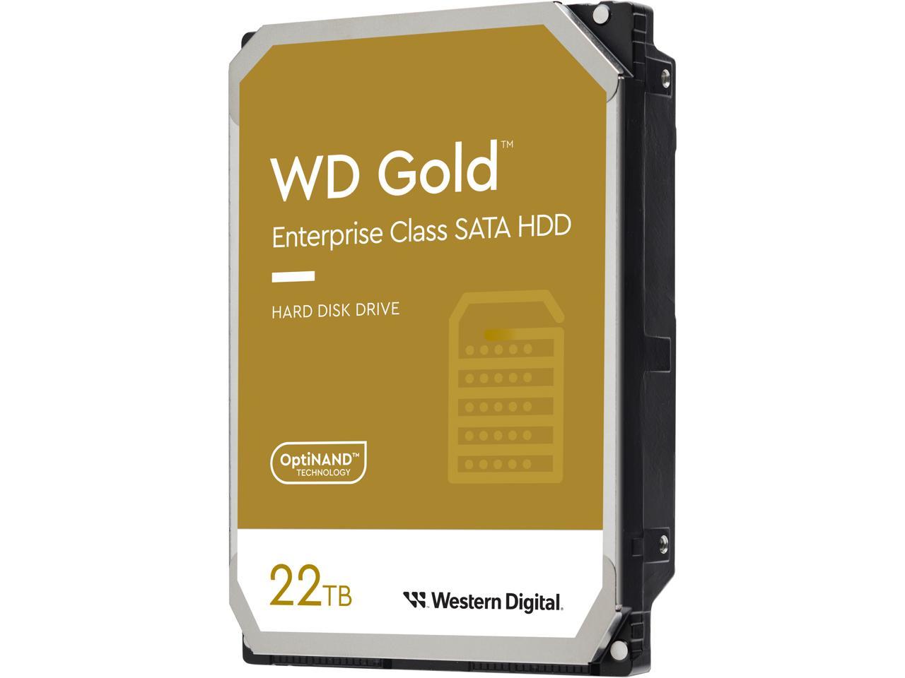 WD Gold WD221KRYZ 22TB 7200 RPM 512MB Cache SATA 6.0Gb/s 3.5" Internal HHD