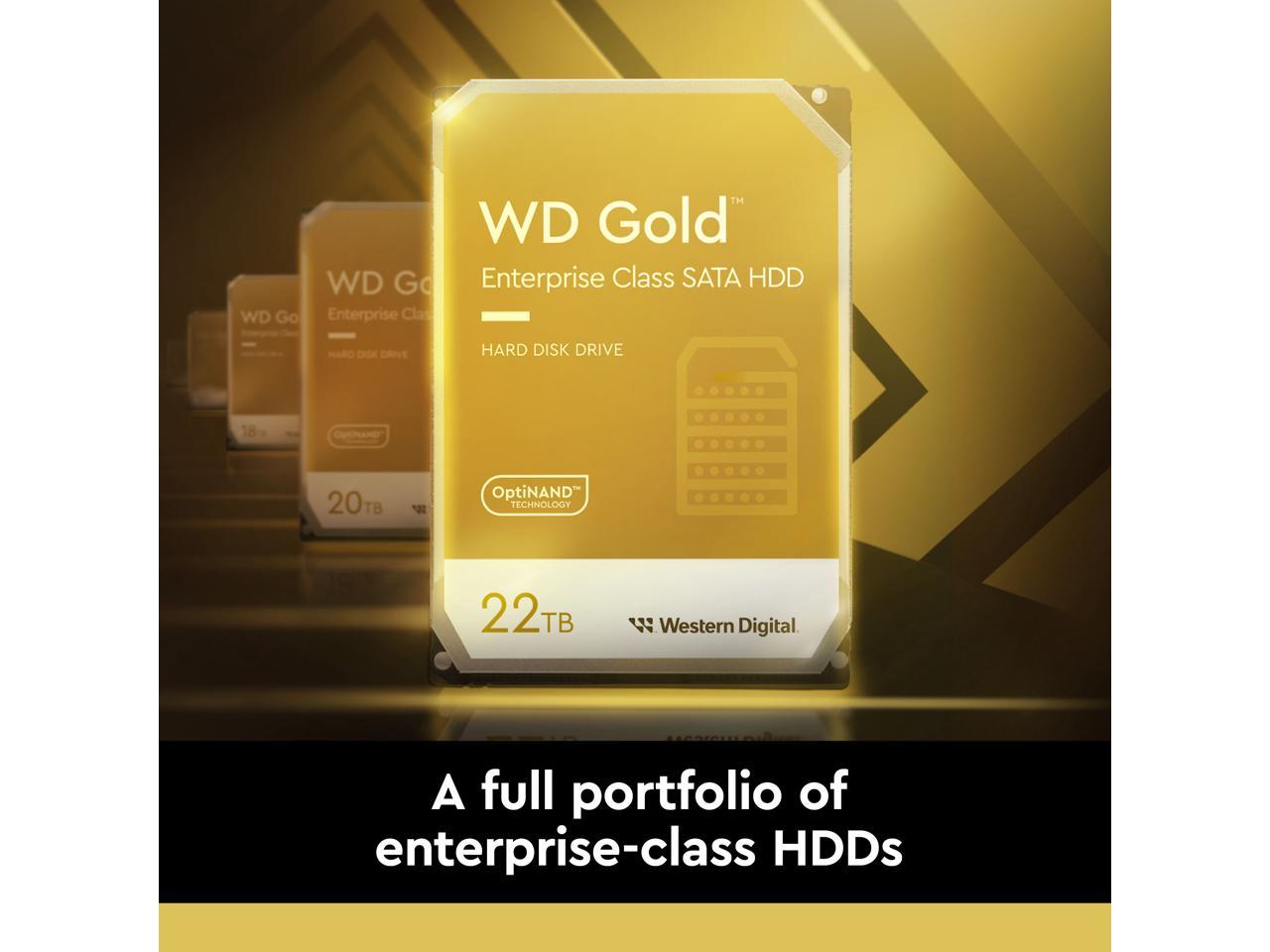 WD Gold WD221KRYZ 22TB 7200 RPM 512MB Cache SATA 6.0Gb/s 3.5" Internal HHD