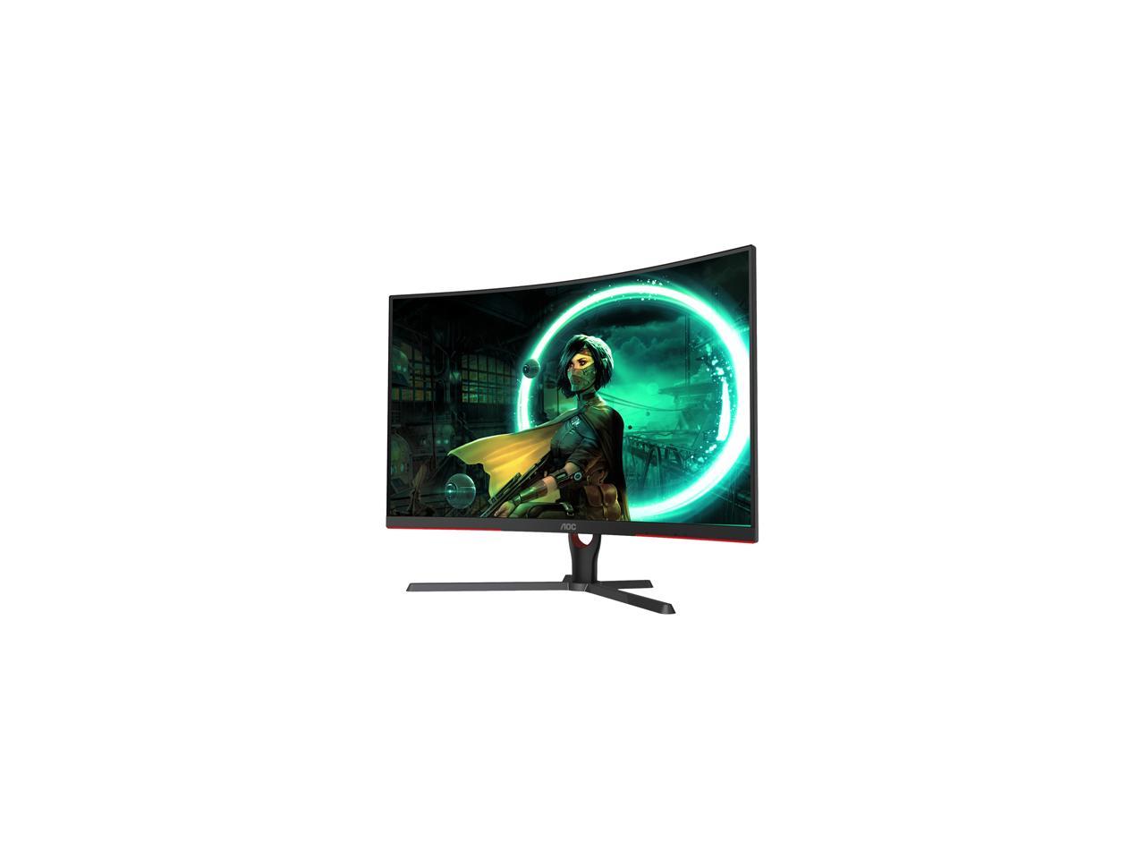 AOC 31.5" 165 Hz (DisplayPort 1.4), 144 Hz (HDMI 2.0) VA QHD Gaming Monitor FreeSync Premium (AMD Adaptive Sync) 2560 x 1440 (2K) NTSC 102% (CIE1976) / sRGB 123% (CIE1931) / DCI-P3 93% (CIE1976) HDMI, DisplayPort, Audio CQ32G3SE