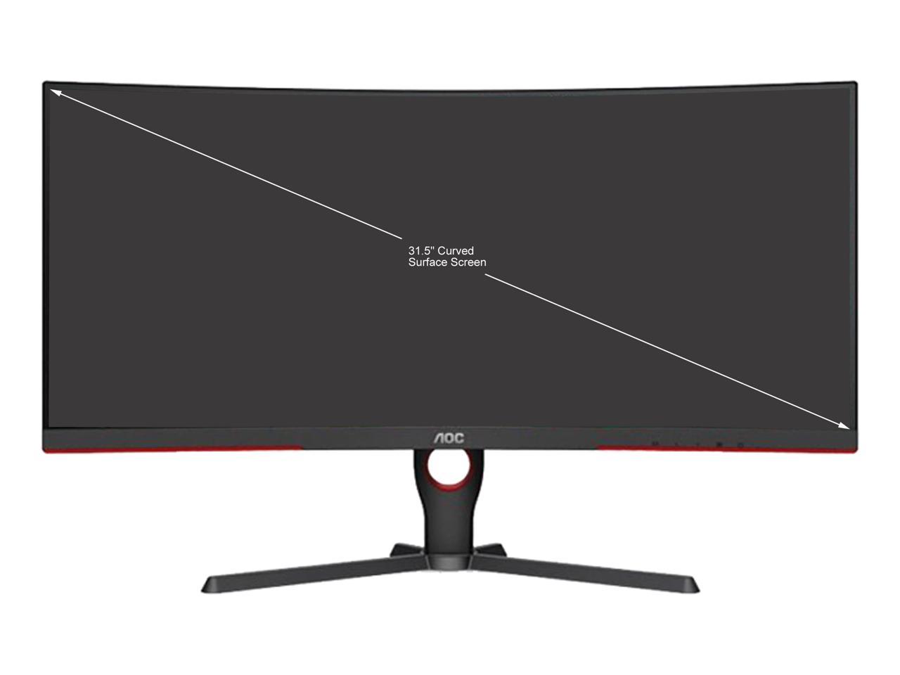 AOC 31.5" 165 Hz (DisplayPort 1.4), 144 Hz (HDMI 2.0) VA QHD Gaming Monitor FreeSync Premium (AMD Adaptive Sync) 2560 x 1440 (2K) NTSC 102% (CIE1976) / sRGB 123% (CIE1931) / DCI-P3 93% (CIE1976) HDMI, DisplayPort, Audio CQ32G3SE