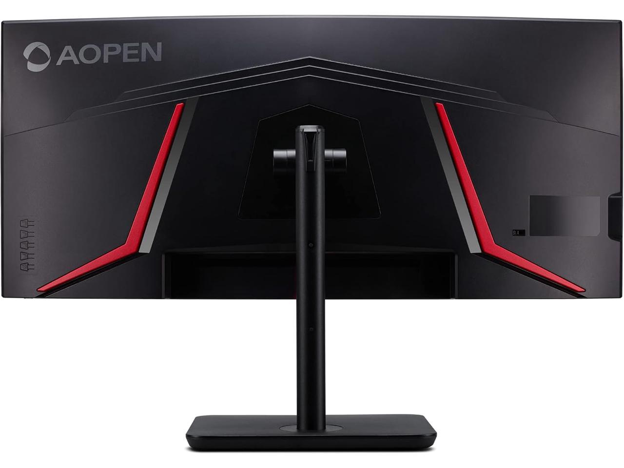 AOPEN 34HC5CUR Pbmiiphx 34-inch 1500R Curved UWQHD (3440 x 1440) Monitor with AMD FreeSync Premium Technology, Up to 144Hz Refresh Rate and 1ms TVR (1 x Display Port 1.4 & 2 x HDMI 2.0 Ports)