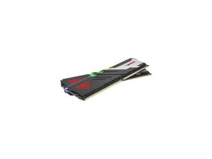 Vibrant RGB lighting display on installed Patriot Viper Venom DDR5 memory modules