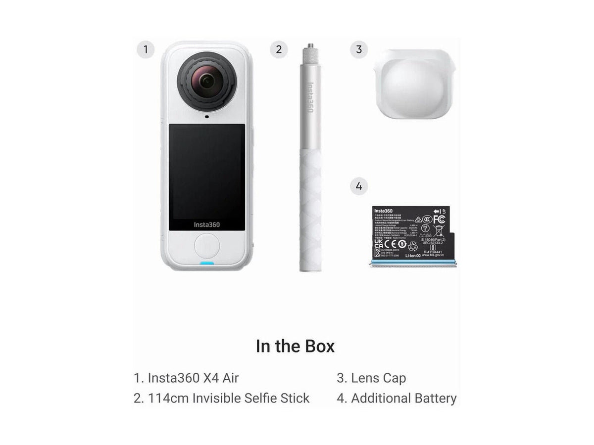 Retail packaging for the Insta360 X4 Air 360 action camera bundle