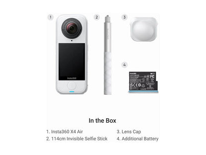 Retail packaging for the Insta360 X4 Air 360 action camera bundle