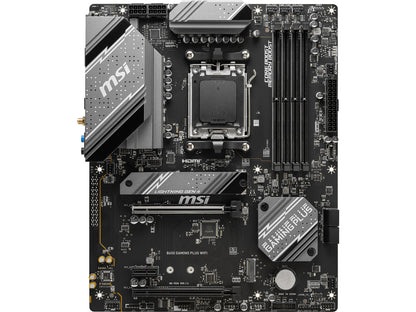 MSI B650 motherboard DIMM and PCIe slots detail