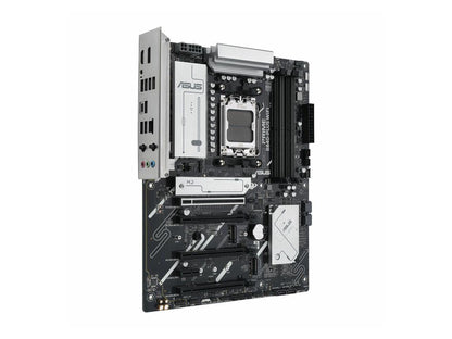 ASUS PRIME B840-PLUS WIFI-CSM ATX motherboard top view showing DDR5 memory slots, PCIe slots and heatsinks