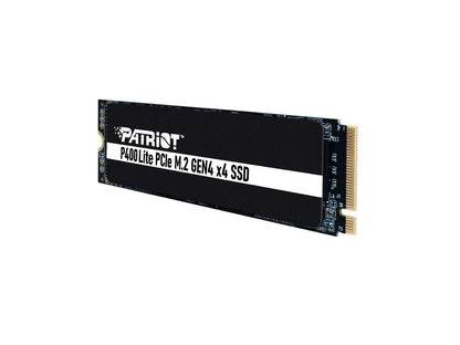 Rear view of Patriot P400 Lite M.2 SSD showing single-sided controller and NAND chips